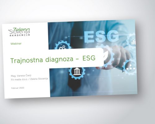 Webinar “Trajnostna diagnoza – ESG”