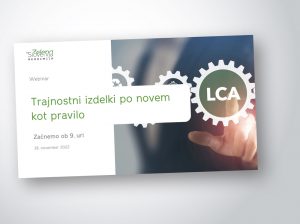 Brezplačen webinar "Trajnostni izdelki po novem kot pravilo"